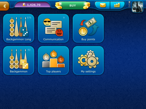 Online Backgammon LiveGames - náhled