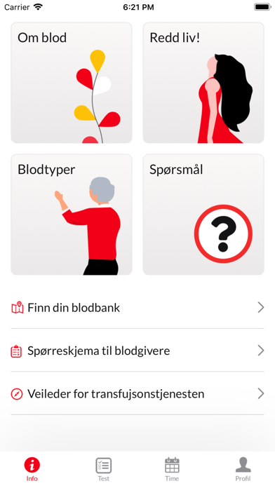 Blodgiver app screenshot 2