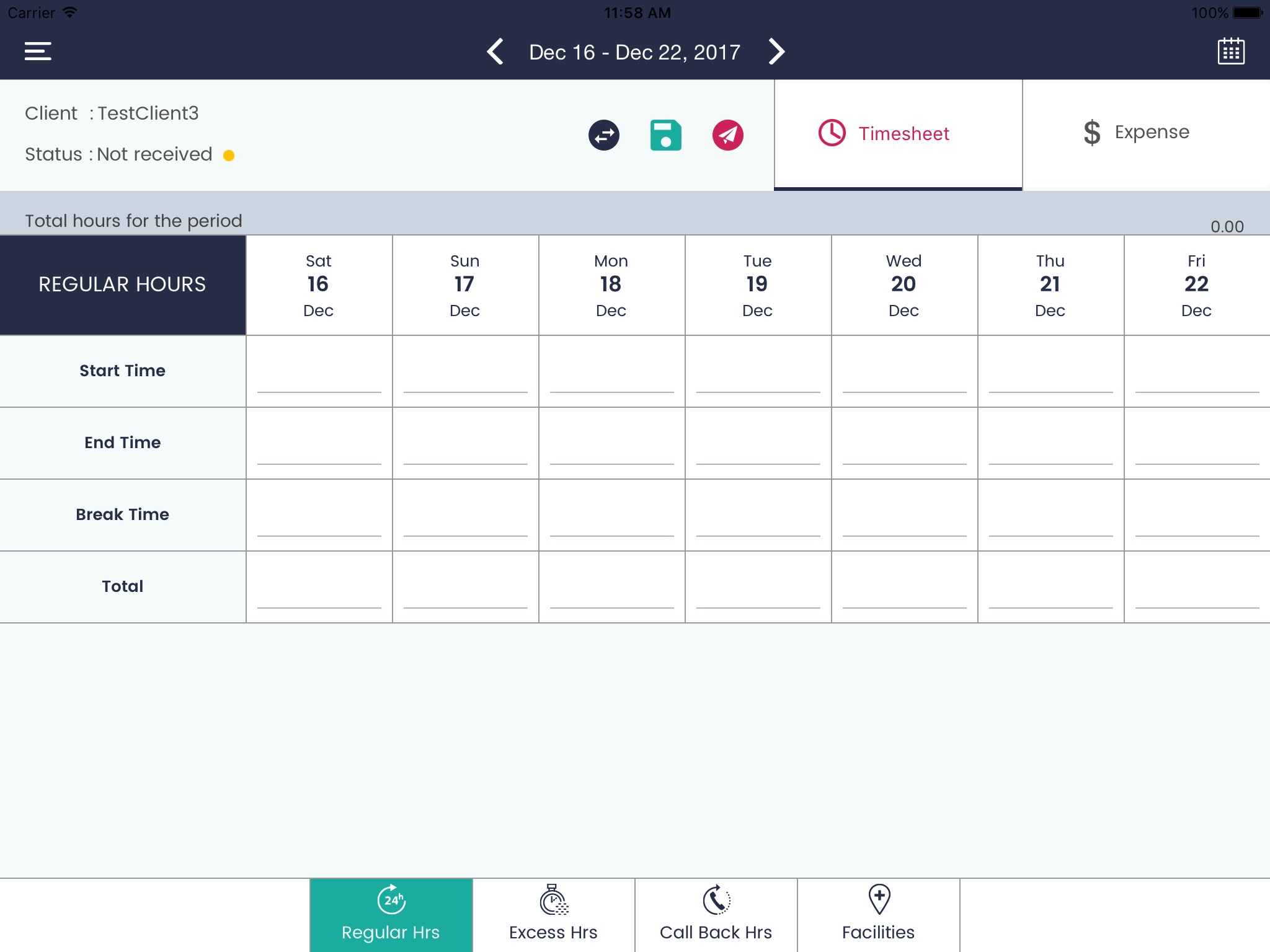 Barton Timesheets screenshot 2