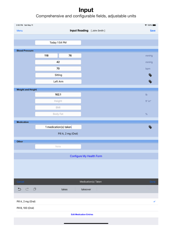 Blood Pressure Monitor screenshot