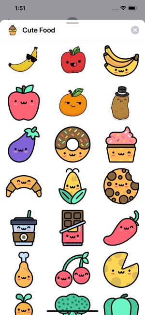 Cute Food Sticker Pack(圖4)-速報App