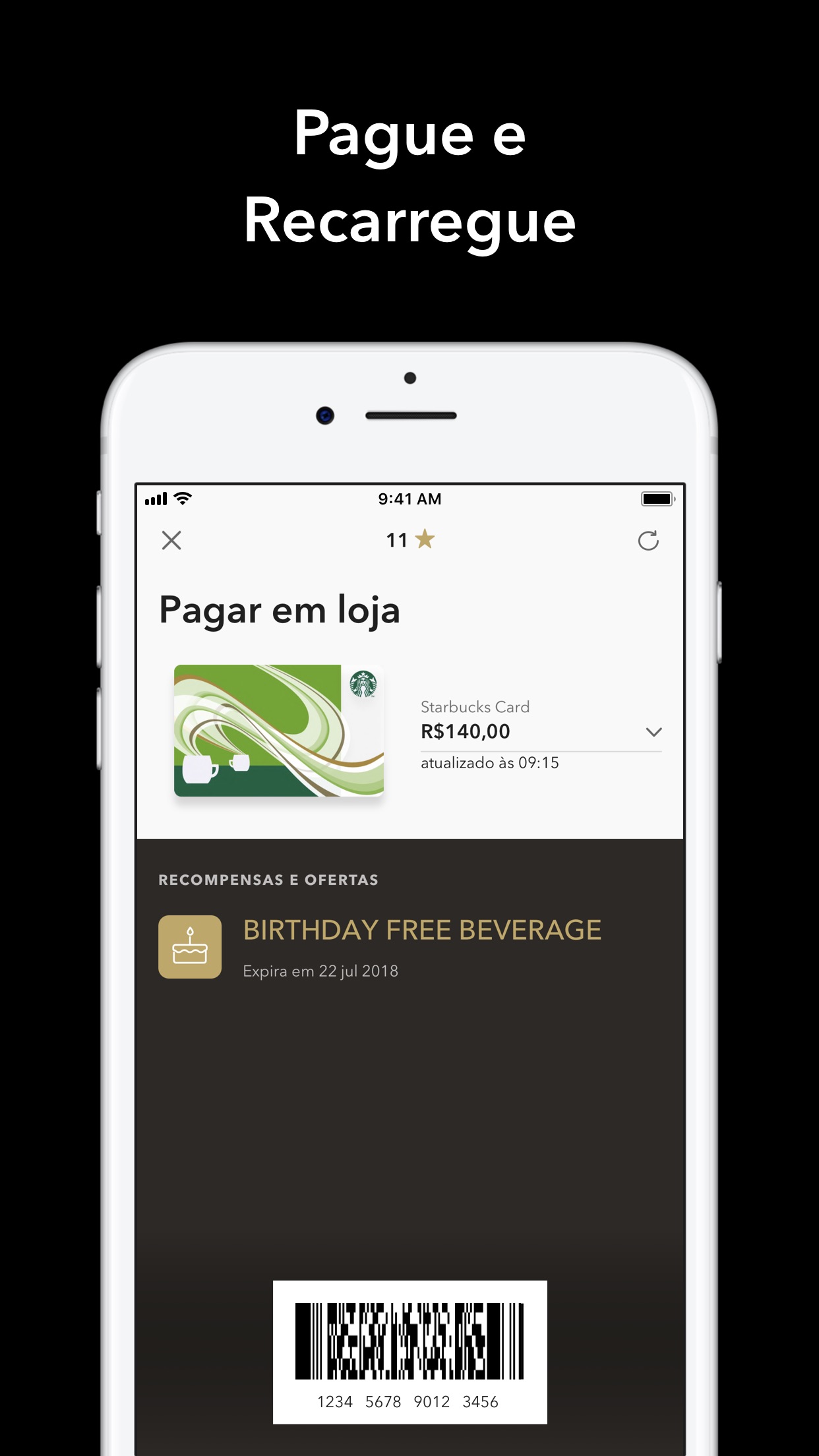 Screenshot do app Starbucks Brasil