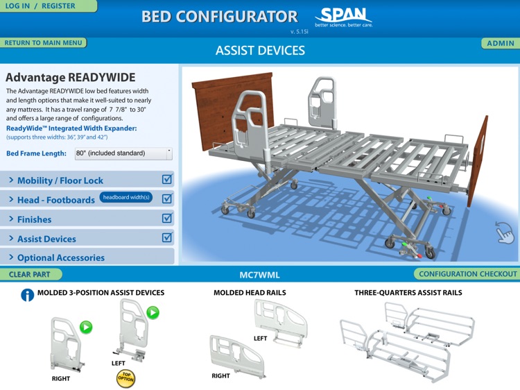 Span Medical Bed Configurator