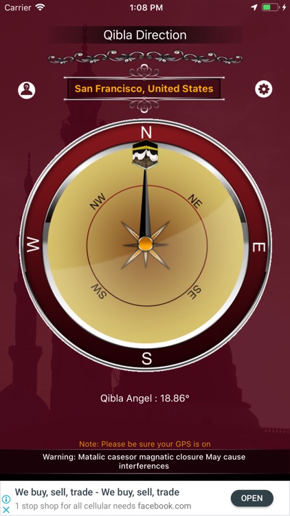 Qibla Compass Direction Finder