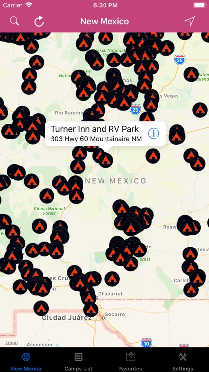 New Mexico – Camps & RV Parks