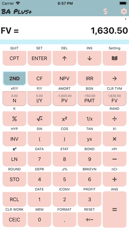 BA Plus+ Financial Calculator