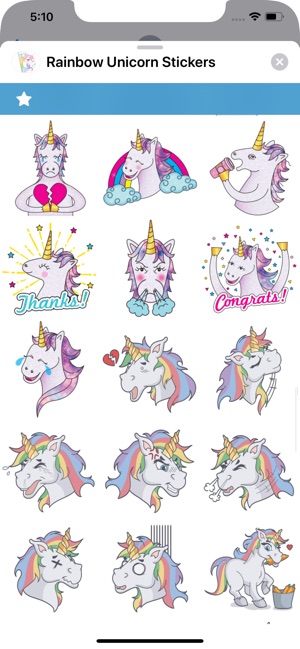 Rainbow Unicorn Stickers(圖7)-速報App