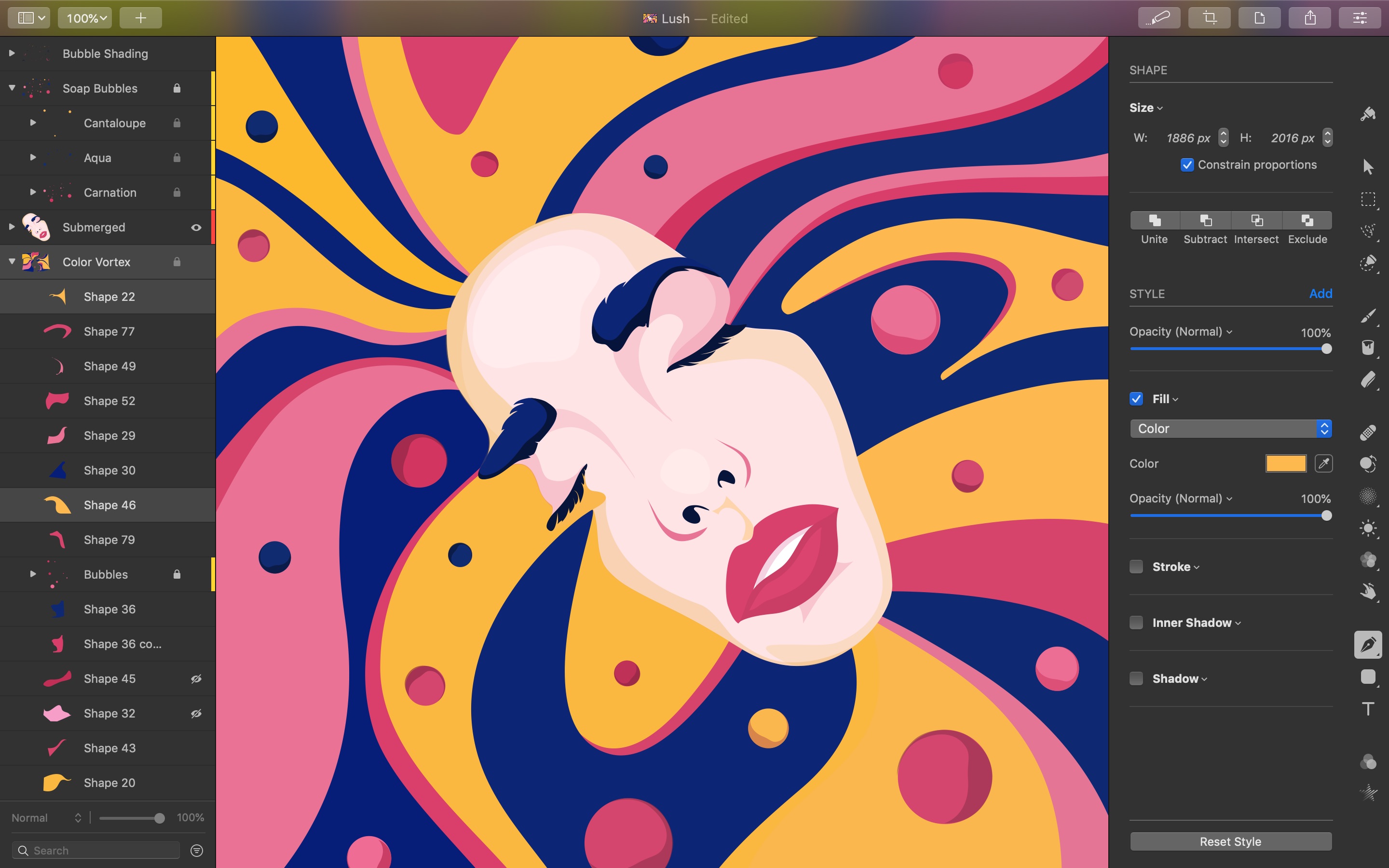 Screenshot do app Pixelmator Pro