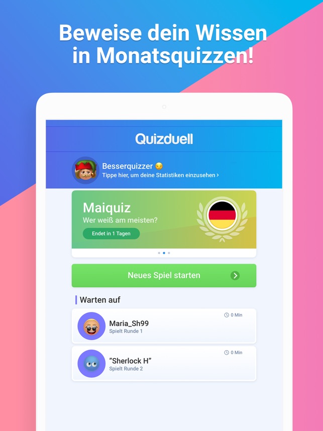 Quizduell Screenshot