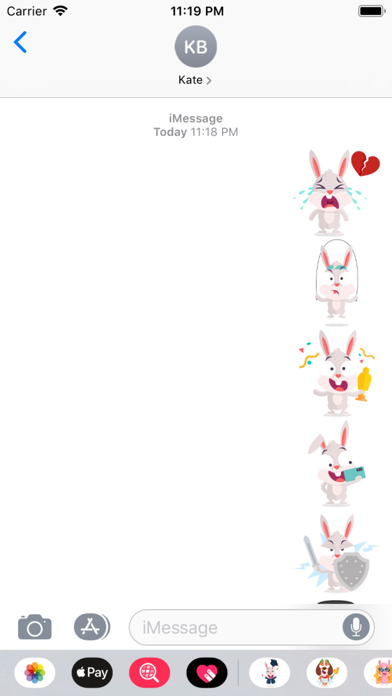 Bunny Smiley Stickers screenshot 2