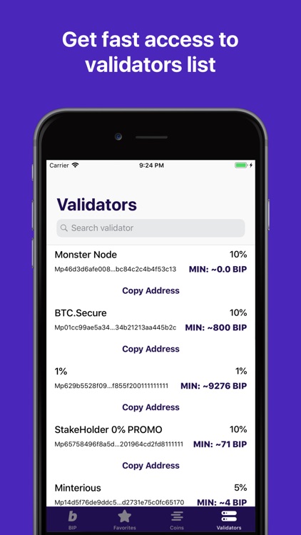 BIP Rate: Minter coins value screenshot-4