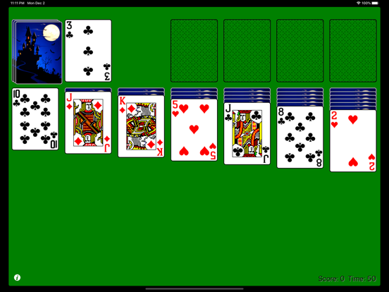 Classic solitaire card game