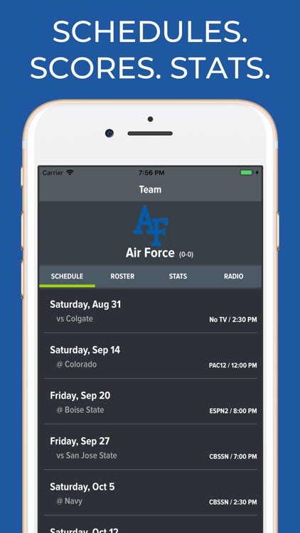 Air Force Football Schedules