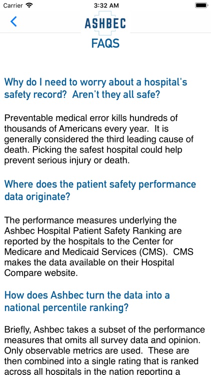 Ashbec Hospital Safety Rating