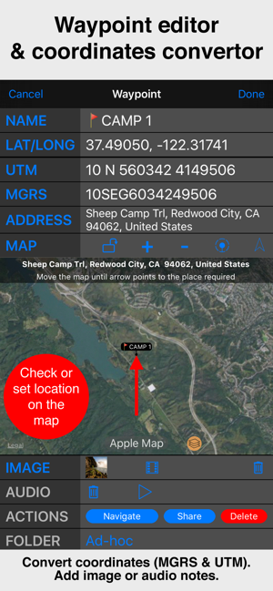 gps compass map