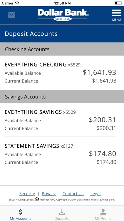 Dollar Bank Mobile App