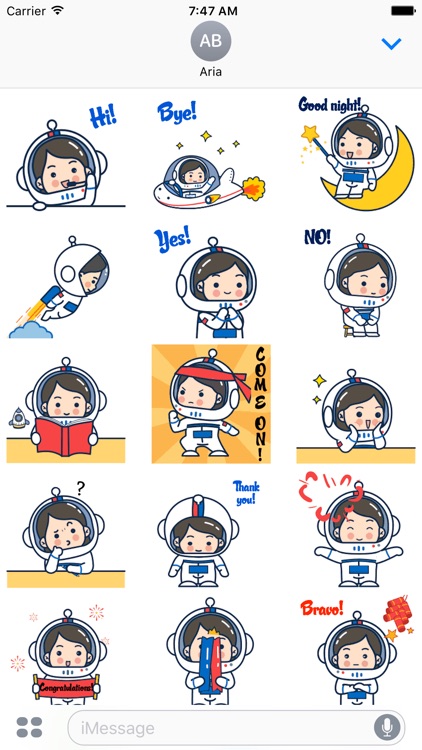 Animated Astronaut Sticker