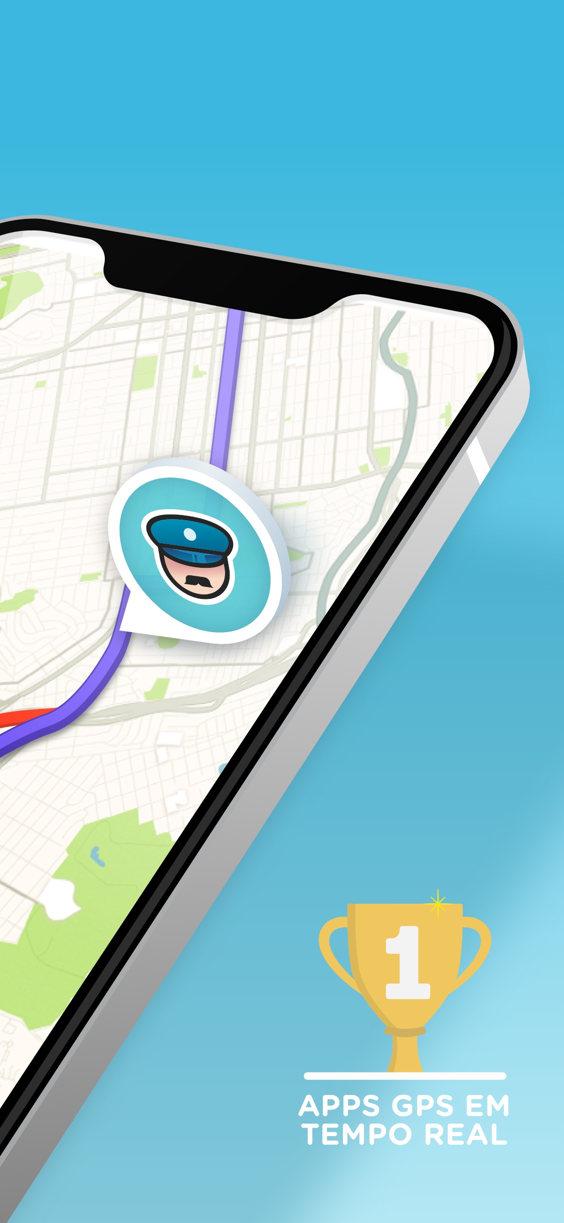 Screenshot do app Waze – GPS e Trânsito ao vivo