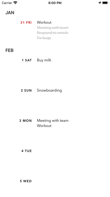 Now - A minimal calendar