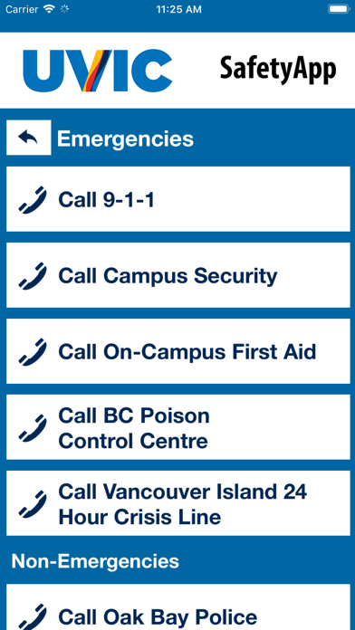 UVic SafetyApp screenshot 3