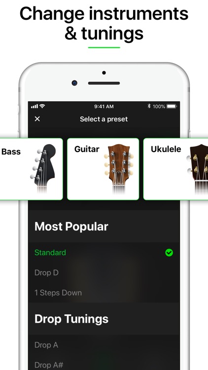 Guitar Tuner Pro, Bass,Ukulele screenshot-3