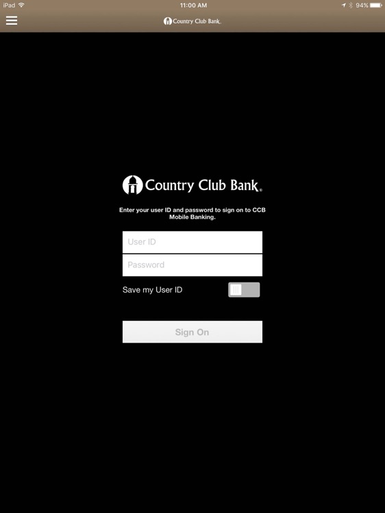Country Club Bank Tablet