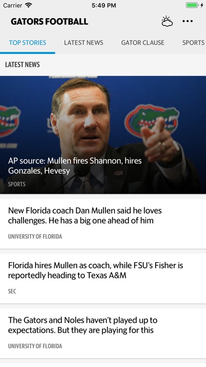 News for Gators Football