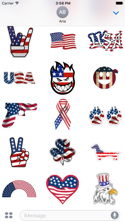 I Love The American Flag Icon screenshot-3