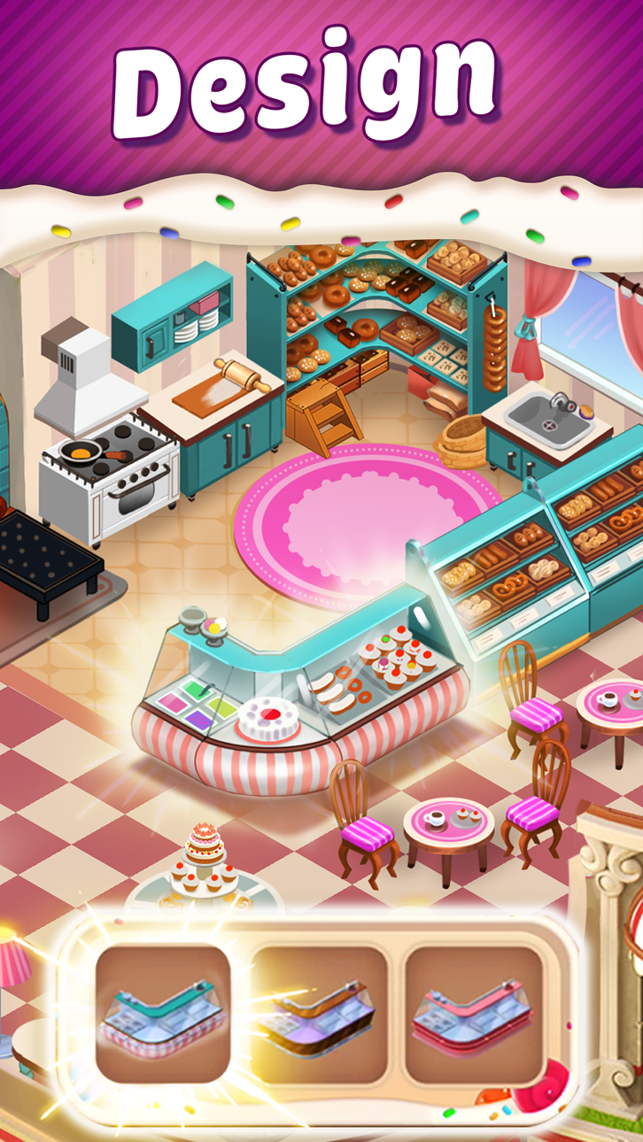 Sweet Escapes: Build A Bakery iOS Mod IPA screenshot 1 - iOS game interface