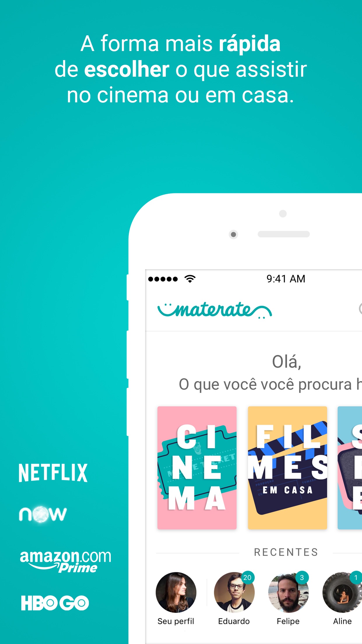 Screenshot do app MateRate - Filmes e Séries