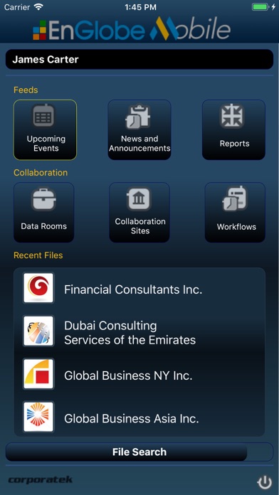 EnGlobe Mobile for Blackberry screenshot 2