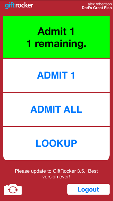 GiftRocker TicketTaker screenshot 2