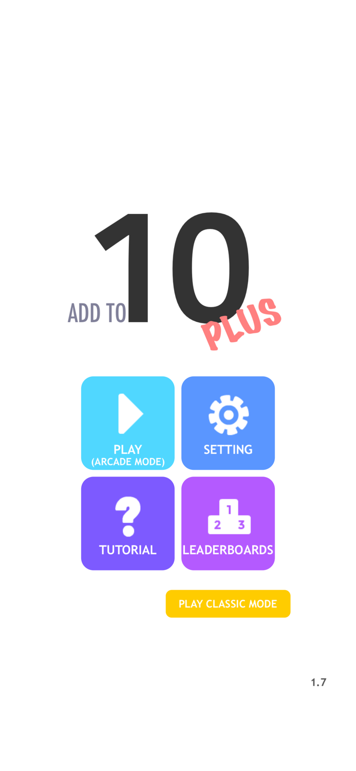 Add to 10 Plus Number Game