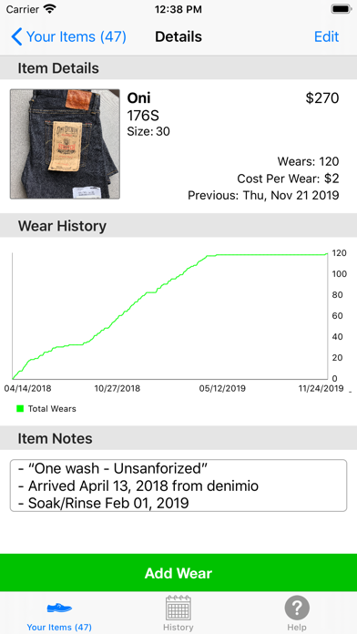 WearTracker - Clothing Tracker screenshot 3