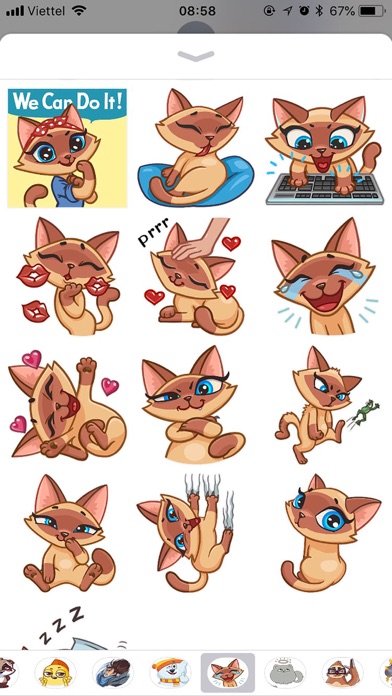 Kitty Cat Emoji Funny Stickers screenshot 2