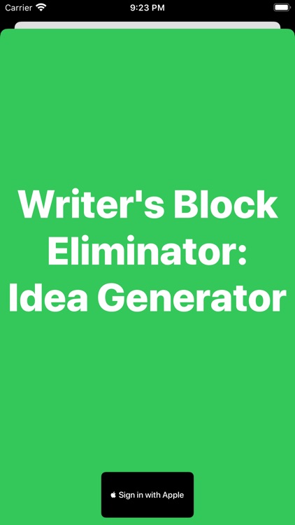 Writer's Block: Idea Generator