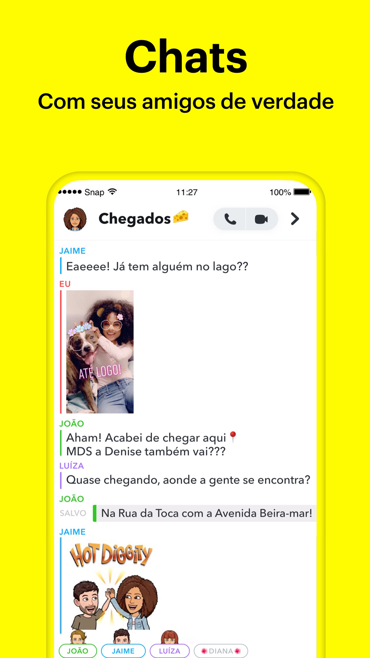 Screenshot do app Snapchat