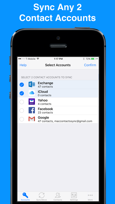 Contacts Mover Pro screenshot1