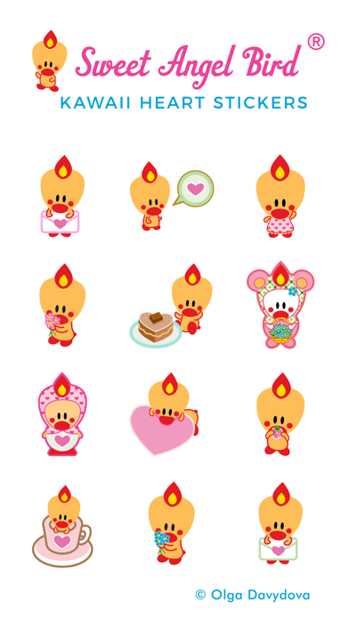 How to cancel & delete Sweet Angel Bird Kawaii Heart Stickers from iphone & ipad 4