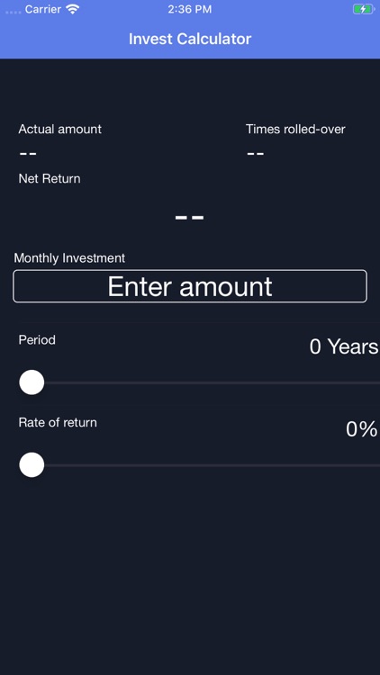 Invest Calculator