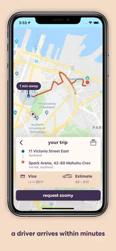 Captura de Pantalla 4 Zoomy: NZ’s rideshare app iphone