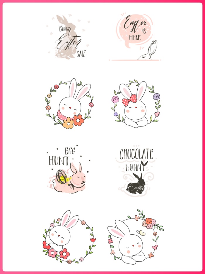 Easter Bunny Egg Hunt Sticker