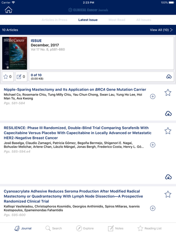 Clinical Cancer Journals screenshot 3