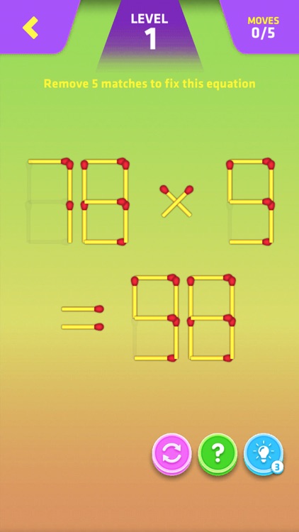 Math puzzle with matchsticks! screenshot-3