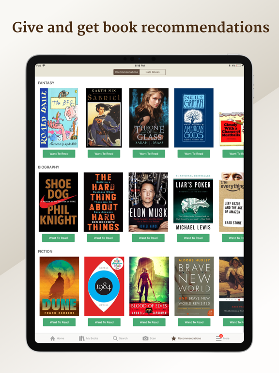 Goodreads – Book Recommendations and Reviews for great Books and eBooks screenshot