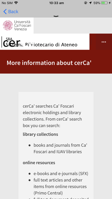 How to cancel & delete CerCa' Foscari Library System from iphone & ipad 4