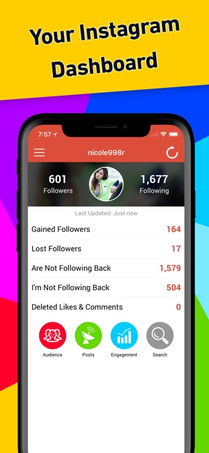 iphone screenshots - premium features followers tracker for instagram