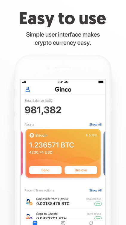 Ginco - Cryptocurrency Wallet