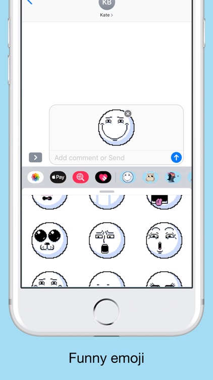 Pixel emoji - smiley stickers