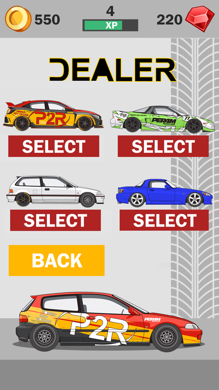 P2R Power Rev Racing Hack screenshot 2 - iOS game interface